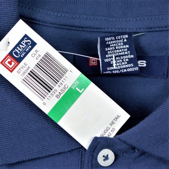 Chaps New Men’s L/G Designer Golf Shirt - Picture 15 of 16